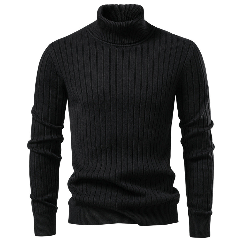 Mens Turtleneck Pullover Casual Knit Sweater
