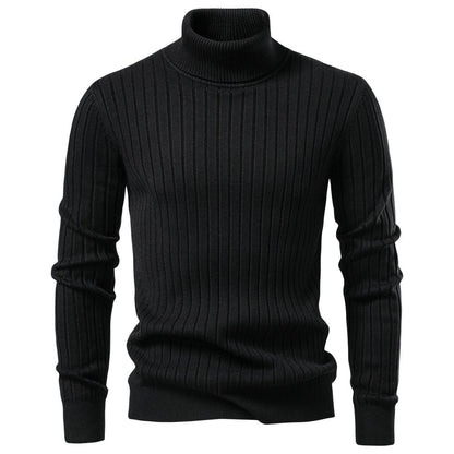 Mens Turtleneck Pullover Casual Knit Sweater