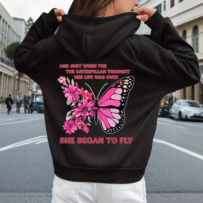 Stylish Womens Warm Hooded Sweatshirt For Spring And Autumn