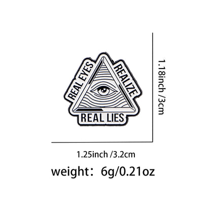 Different-letter English Brooch Alloy Badge