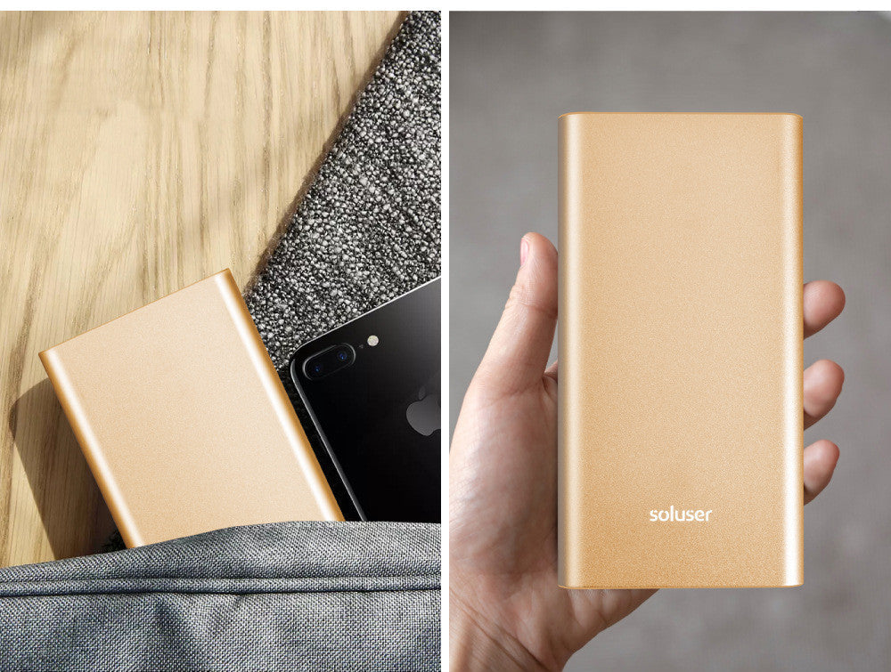 12000mAh Ultra-Thin Aluminum Alloy Power Bank
