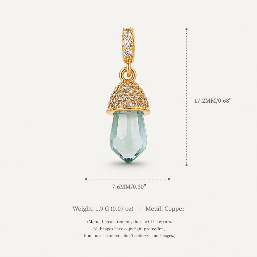 December Zircon Heart-shaped Pendant