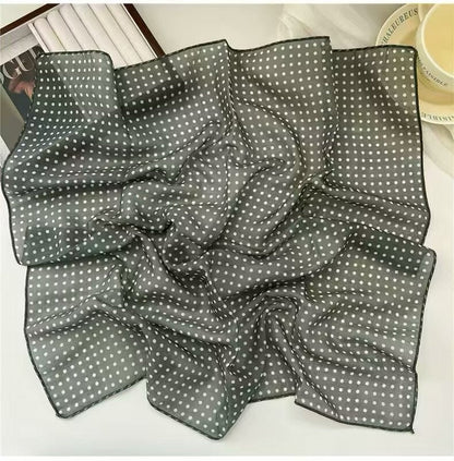 Korean-style Fresh And Delicate Floral Silk Scarf