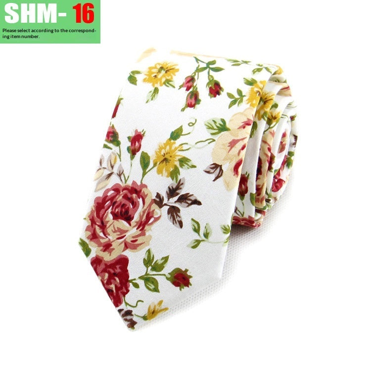 Narrow Casual Patterned Tie For Men