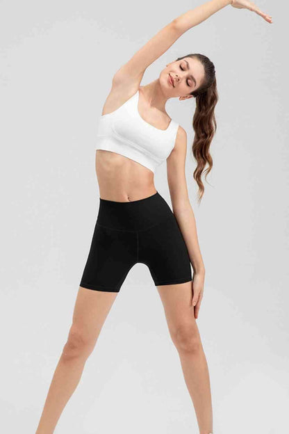 Wide Waistband Slim Fit Sports Shorts for Active Lifestyle