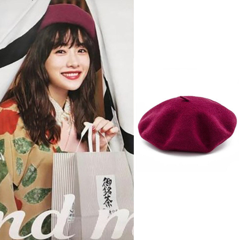Retro Oversized Woolen Hat For Painters Perfect For Fall And Winter
