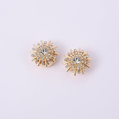 Simple Multi-style Inlaid Rhinestone Cufflinks