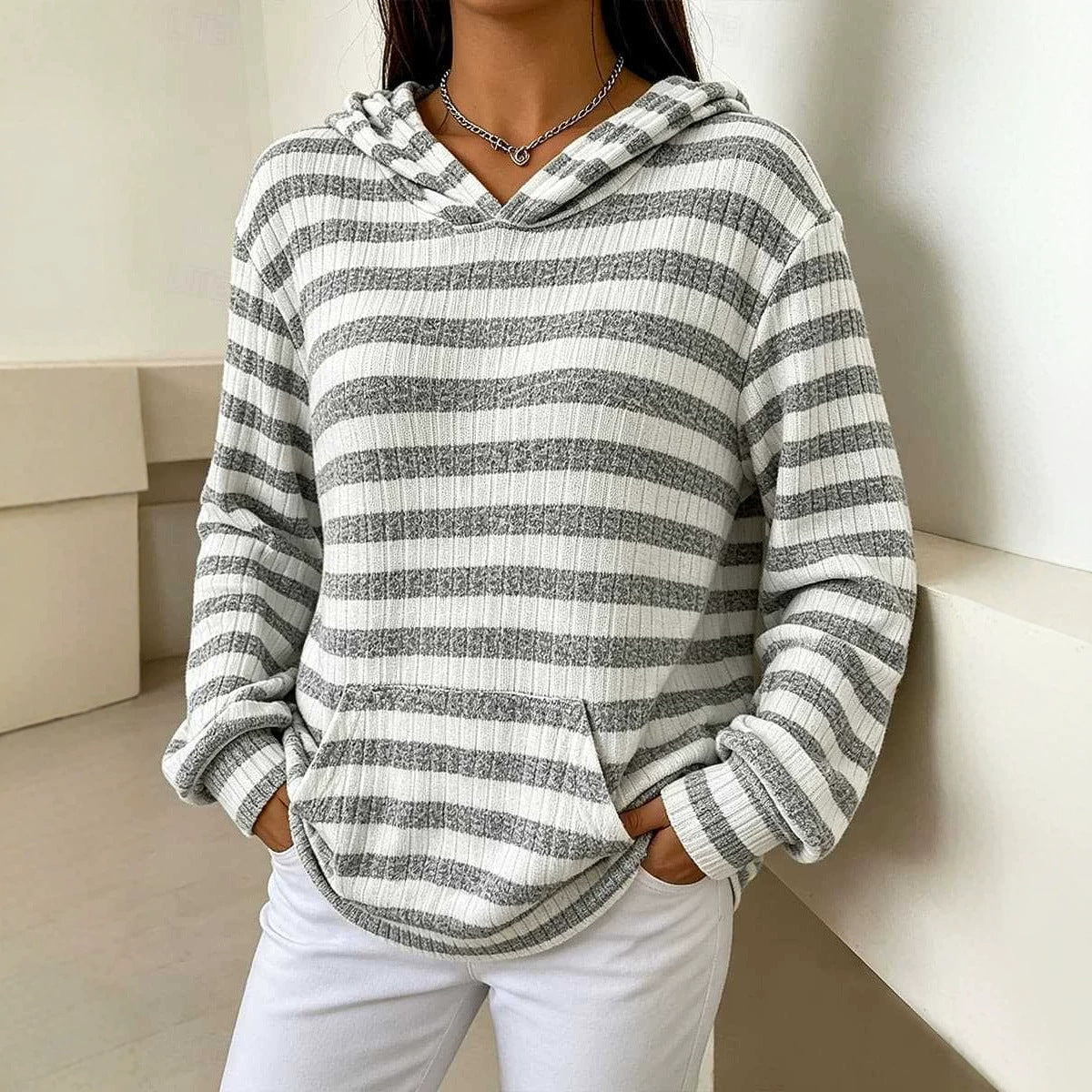 New Fallwinter Womens Pullover Hooded Sweatshirt
