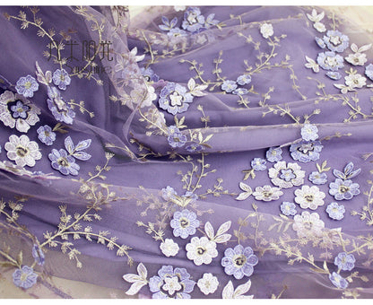 Flower Embroidered Mesh Skirt For Women