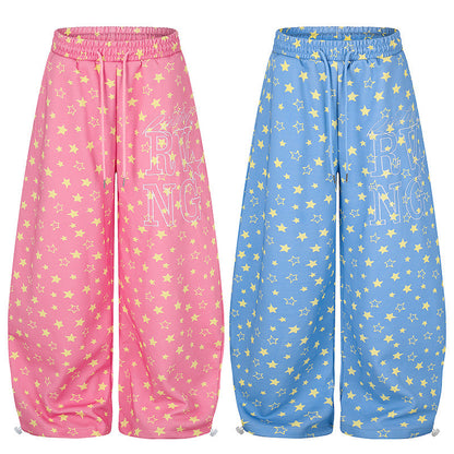 Star-studded Wide-leg Sabre-cut Pants For Men