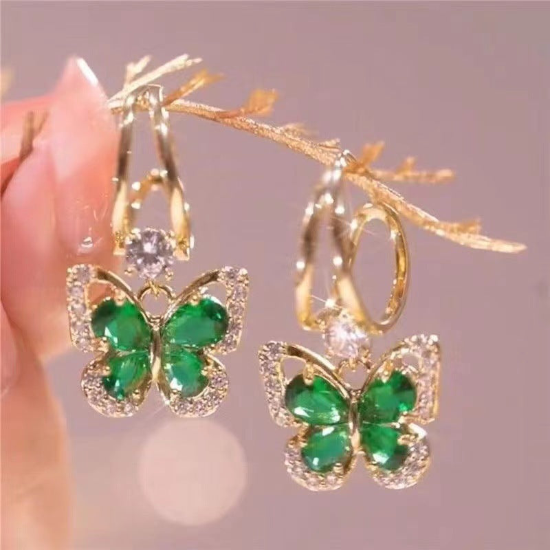 French Retro Butterfly Earrings