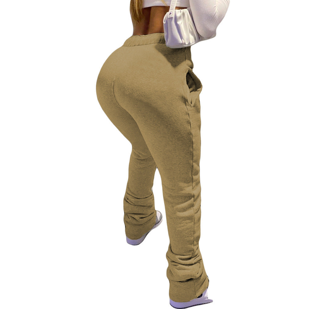 Womens Casual Sporty Drawstring Jogger Pants With Pockets