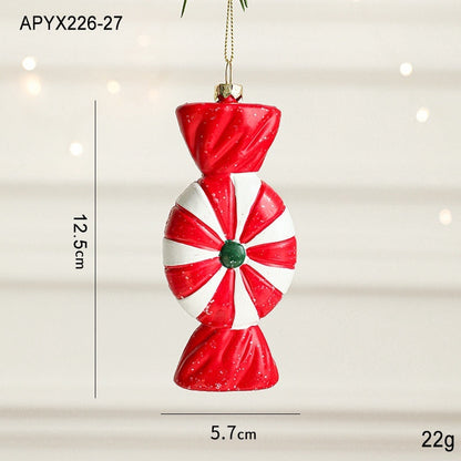 Christmas Tree Decorations Painted Plastic Christmas Pendant
