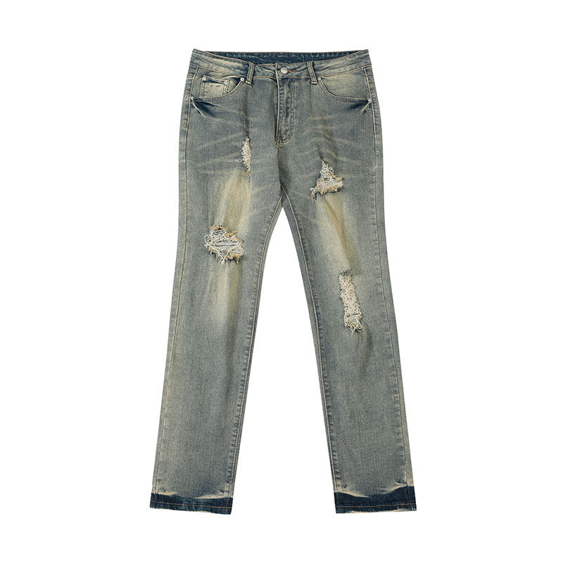 Fashion Ripped Cool Straight Jeans Men
