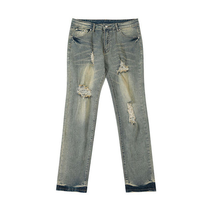 Fashion Ripped Cool Straight Jeans Men