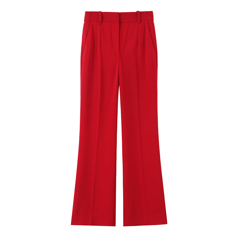 Two-piece Set Belt And Flared Trousers