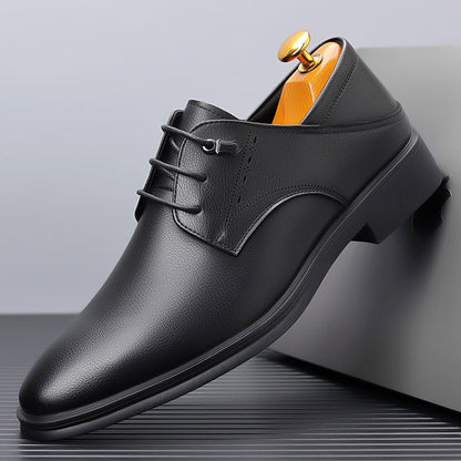 Men's Dress Shoes British Business Soft Leather Pointed Toe