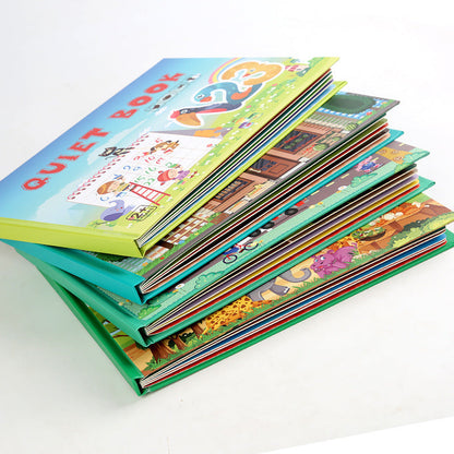 Children's Enlightenment Stickers Quiet Book Kindergarten Busy Book Handmade Material Paste Book Educational Toys