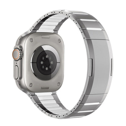 Watch Stainless Steel Band Sports Wristband Curved Two-tone