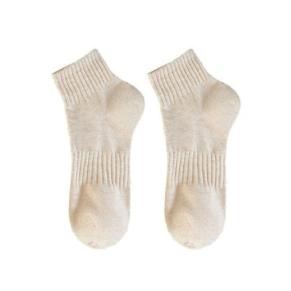 Womens Mid-calf Socks Solid-color Athletic Socks
