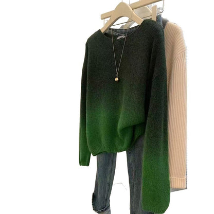 Ombre Sweater Knitted Top For Women