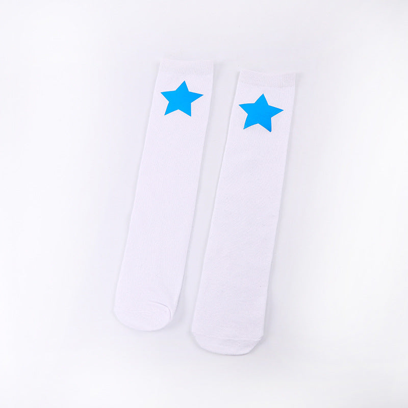 Five-pointed Star Middle Tube Children Over Knee Socks