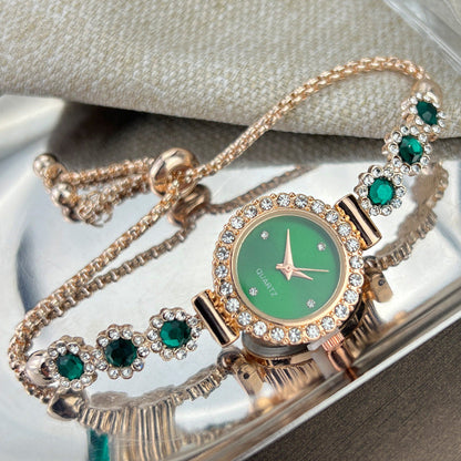 Fashionable Quartz Watch With A Pull-out Diamond