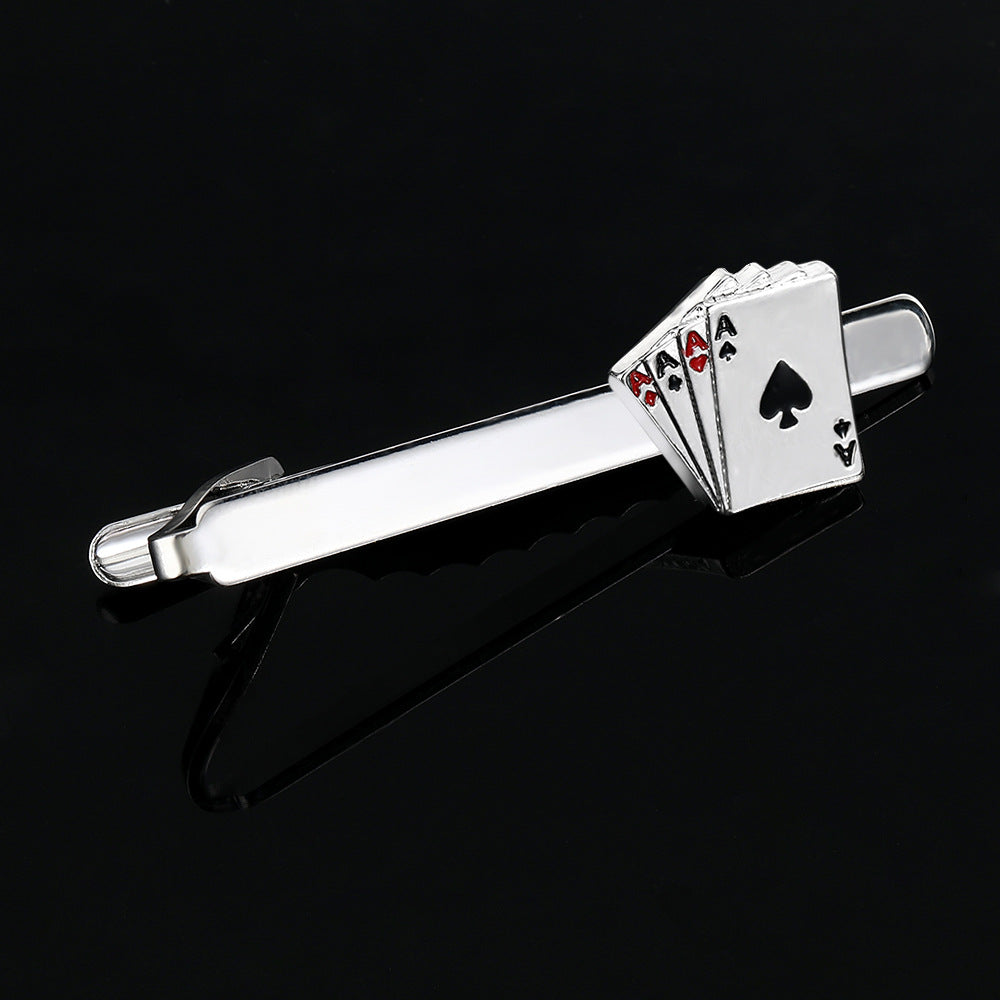 Poker Cufflinks Business Shirt Cufflinks Tie Clip