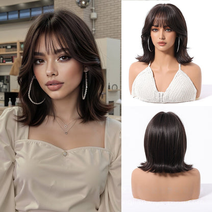 Wig Full-head Wig Bangs Short Curly Hair