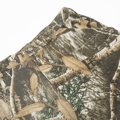 Leaves Camouflage Workwear Shorts Men