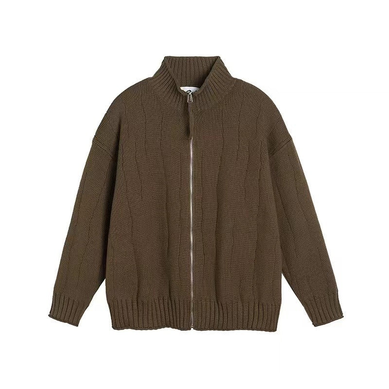 Knitted Sweater Jacket Men's Casual Cardigan Sweater