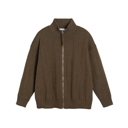 Knitted Sweater Jacket Men's Casual Cardigan Sweater