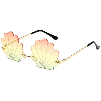 Frameless Shell Glasses Ball Funny Sunglasses