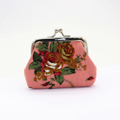 Canvas Mini Coin Purse Women's Fabric Coin Bag