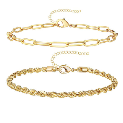 Multi-layer Light-luxury Bracelet Round-bead Chain Anklet
