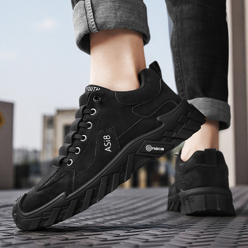 2026 New Arrival Premium Men's Platform Skate Shoes, Non-Slip Wear-Resistant Versatile Casual Athletic Work Shoes