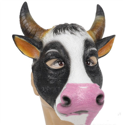 Easter Masquerade Latex Cow Half Face Mask