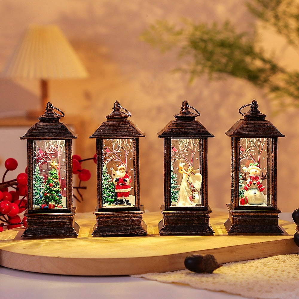 Christmas Santa Claus LED Oil Lamp Night Light