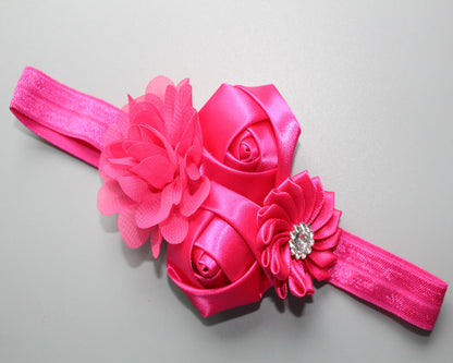Children's Chiffon Rose Elastic Hair Band