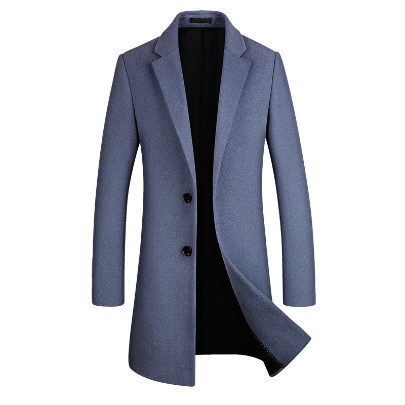 Casual Minimalist Slim Fit Mens Coat