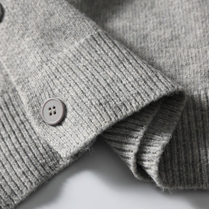 Cardigan Sweater Mens Loose-fit Casual Knitwear Coat