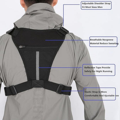 Men's Tactical Chest Bag - EDC Waterproof Anti-Theft Vest for Outdoor Cycling & Running
