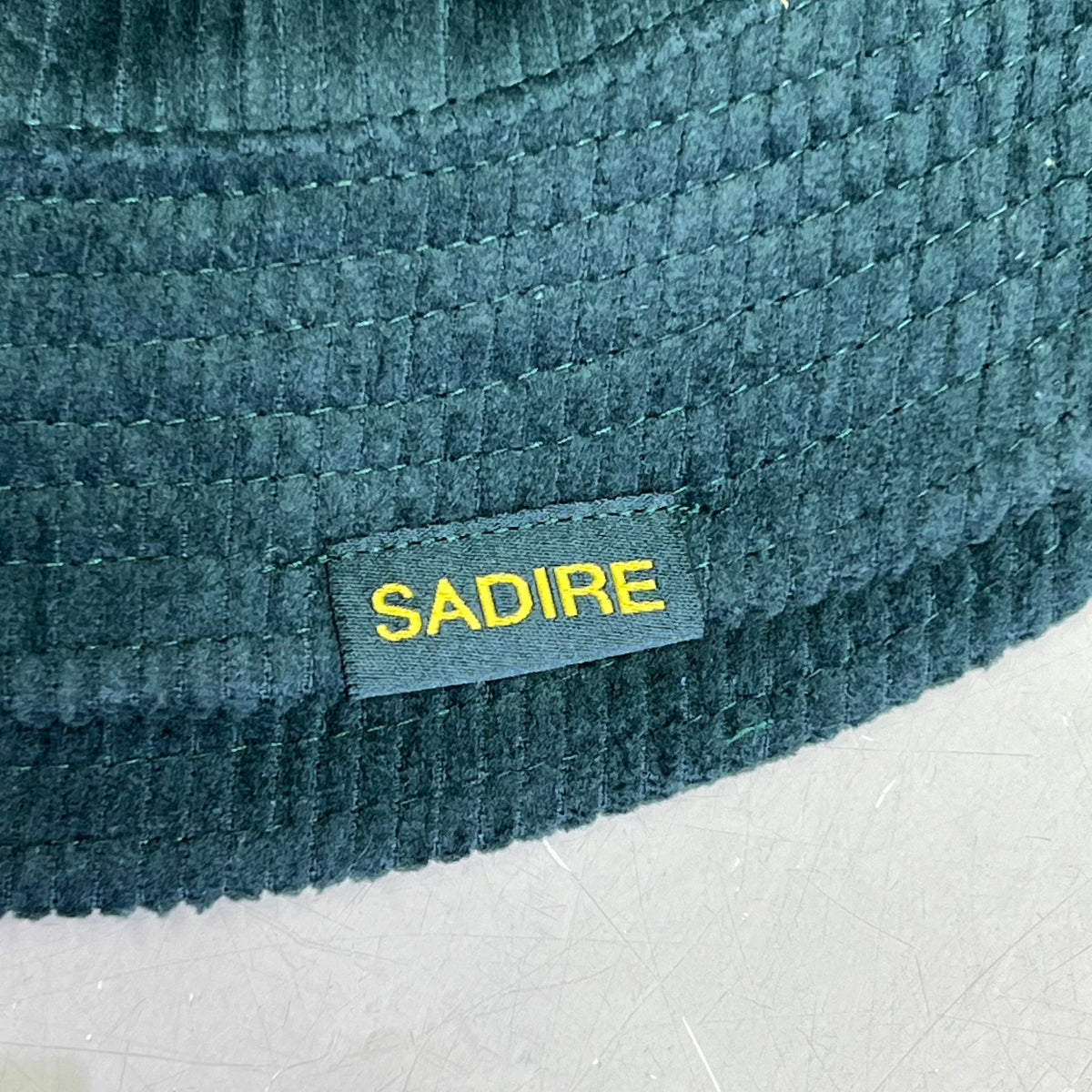 SADIRE Great Indoors Bucket Hat Embroidered Corduroy  Unisex Sz S Green