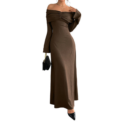 One-Shoulder Fitted Long Dress for Women