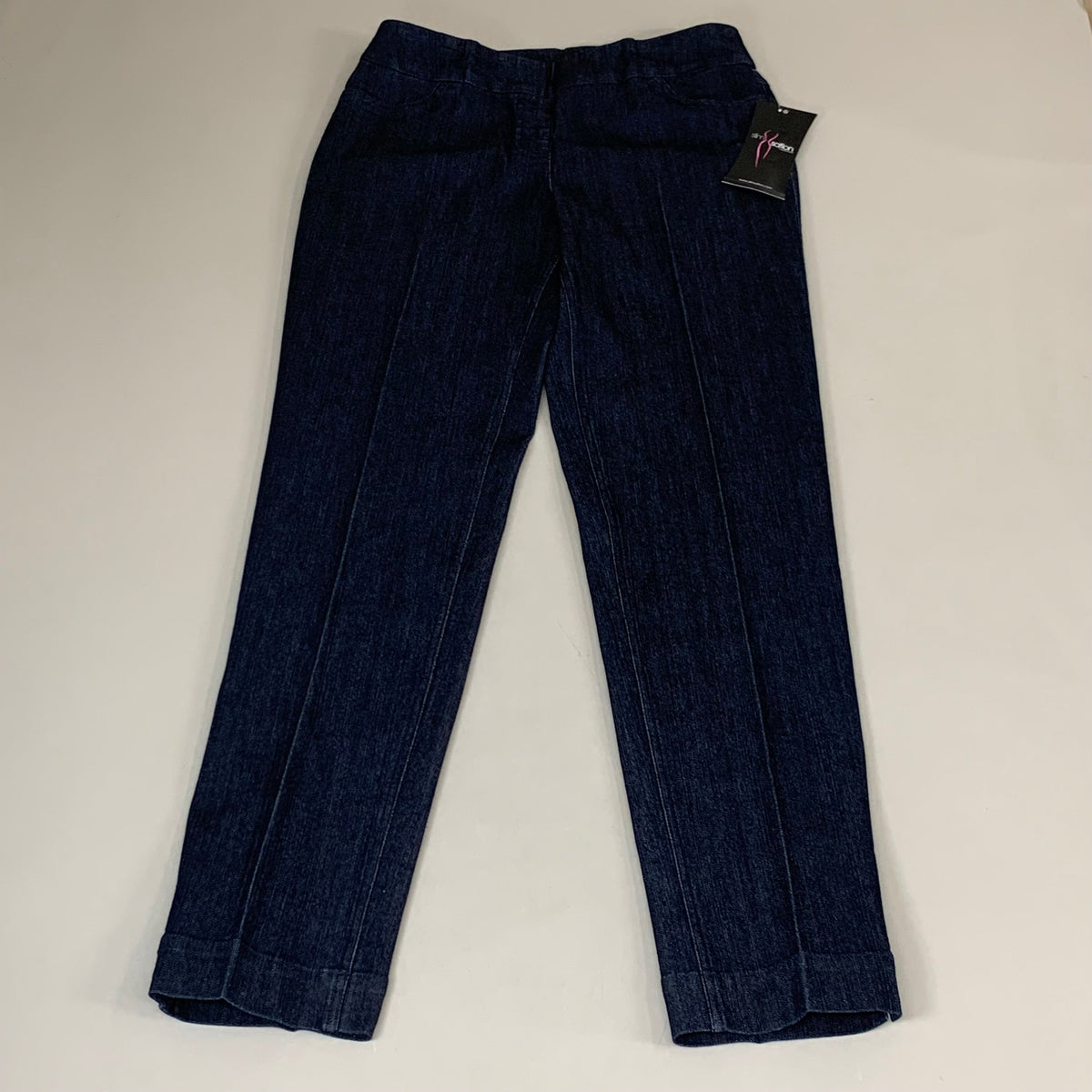 MULTIPLES Narrow Leg Pant Petite Women's Sz 4  Denim M2604P
