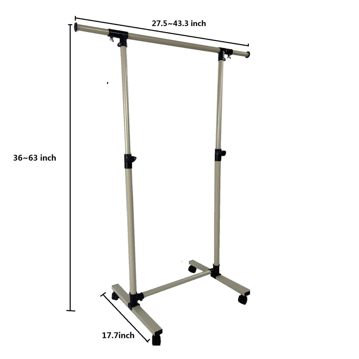 Short hanger, used for hanging heavy-duty rolling hangers with bottom racks and wheels for clothes