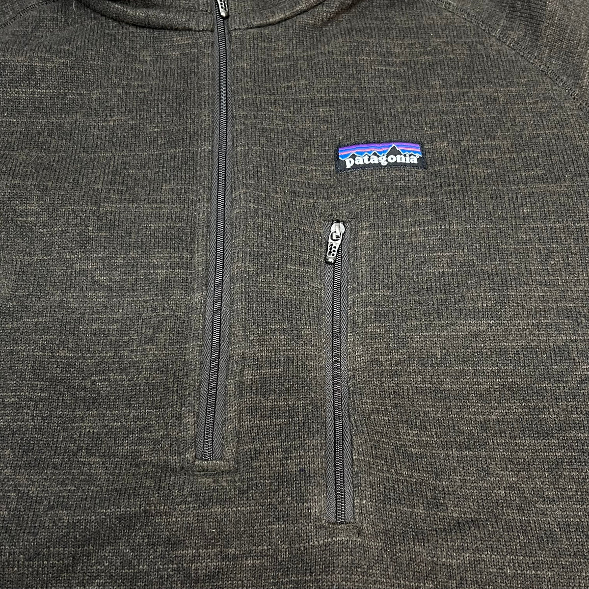PATAGONIA Quarter Zip w/ Pocket 100% Polyester Jacket Men's Sz XL Brown (Used)