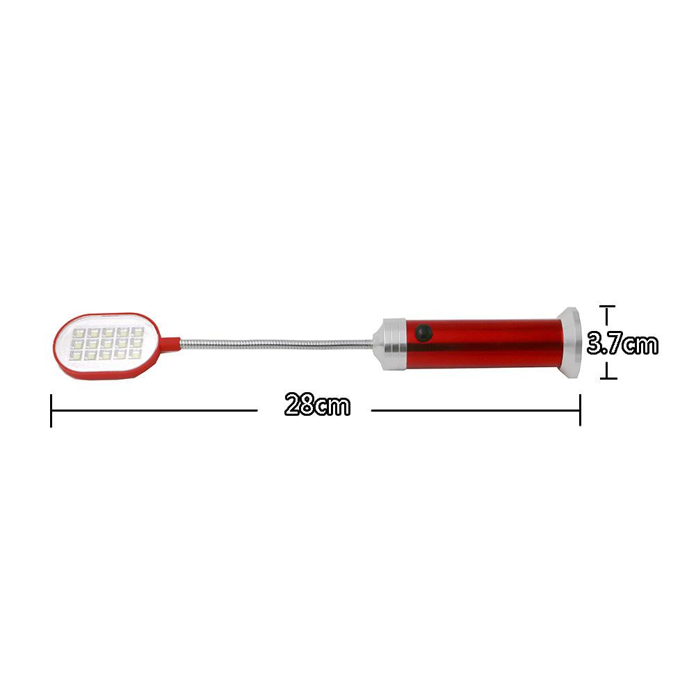LED Flashlight Flexible 1 Mode Aluminum Desk Light Lamp 15 LED  With Magnet Torch Perfect Companion Light