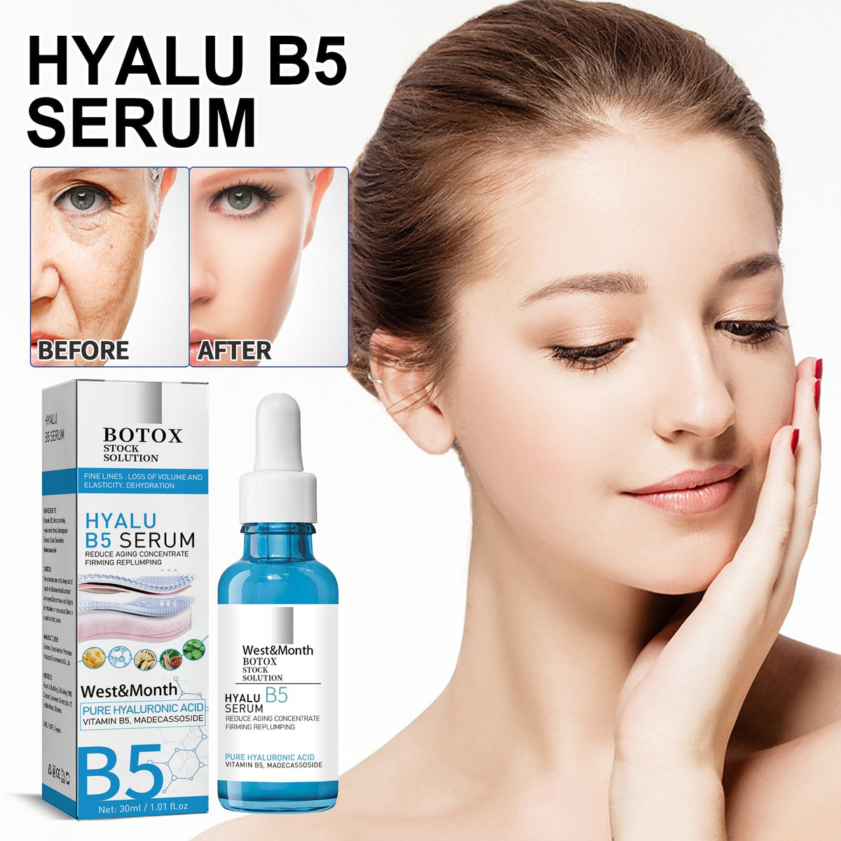 B5 Facial Essence, Lightening Spot Soft Skin Anti-aging Moisturizing Essence