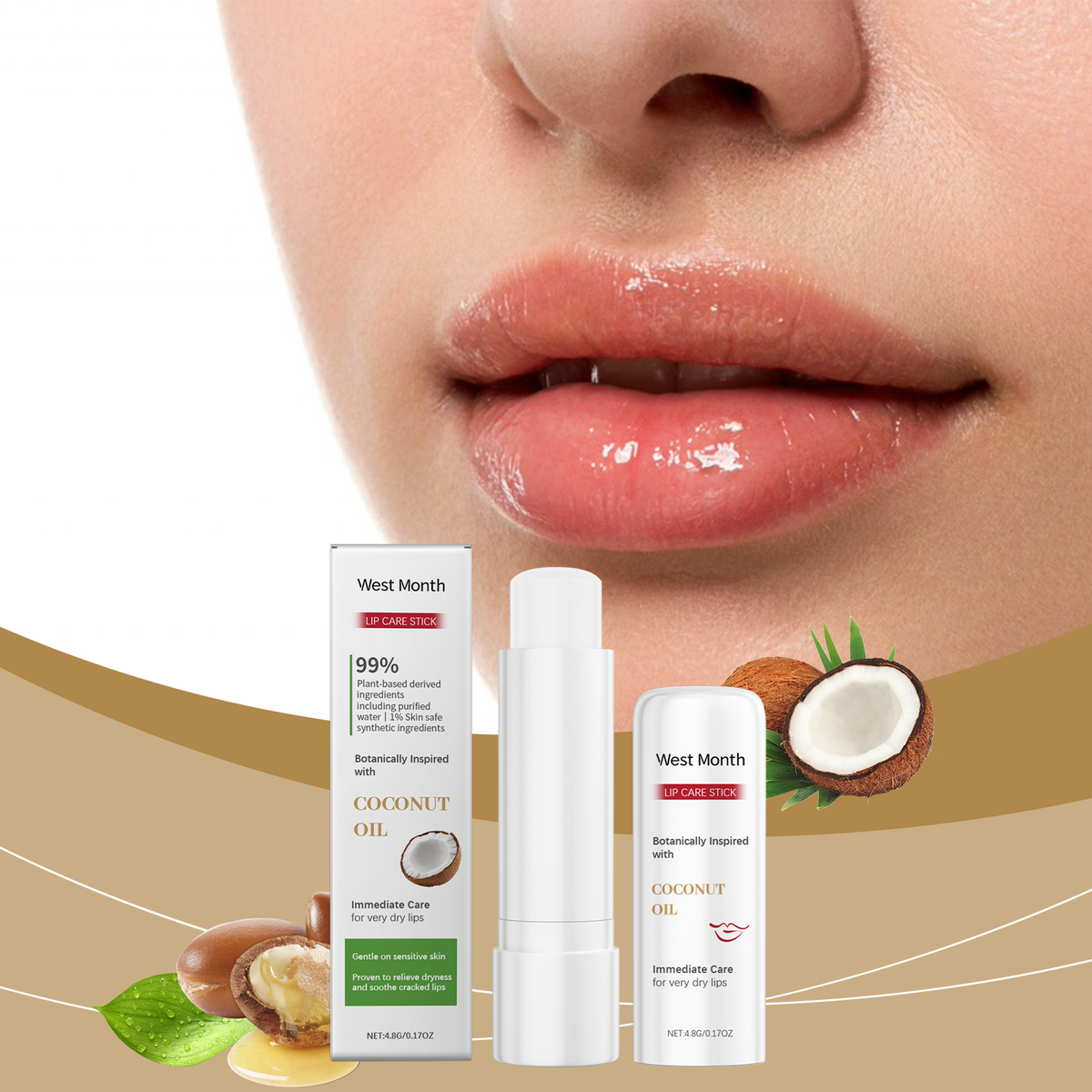 Moisturizing Lip Balm Coconut Oil Shea Butter Lip Balm Moisturizes Your Lips For A Long Time